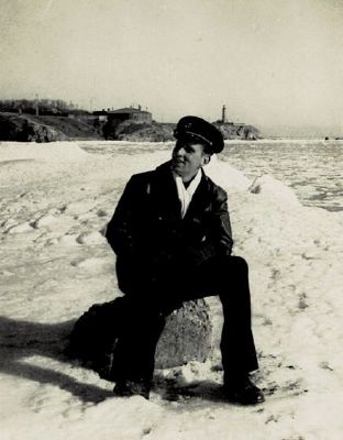 Beach Rock Sitting