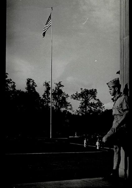 Standing by Flag